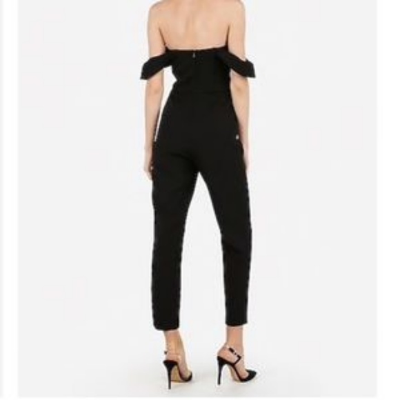 Express Strapless Off The Shoulder V-Wire Jumpsuit - Picture 3 of 3